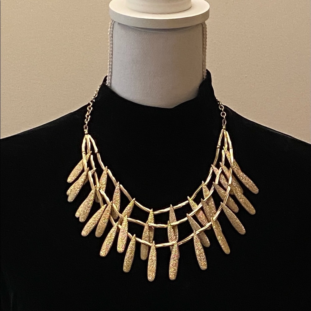 Talbots Gold Statement Necklace - image 1